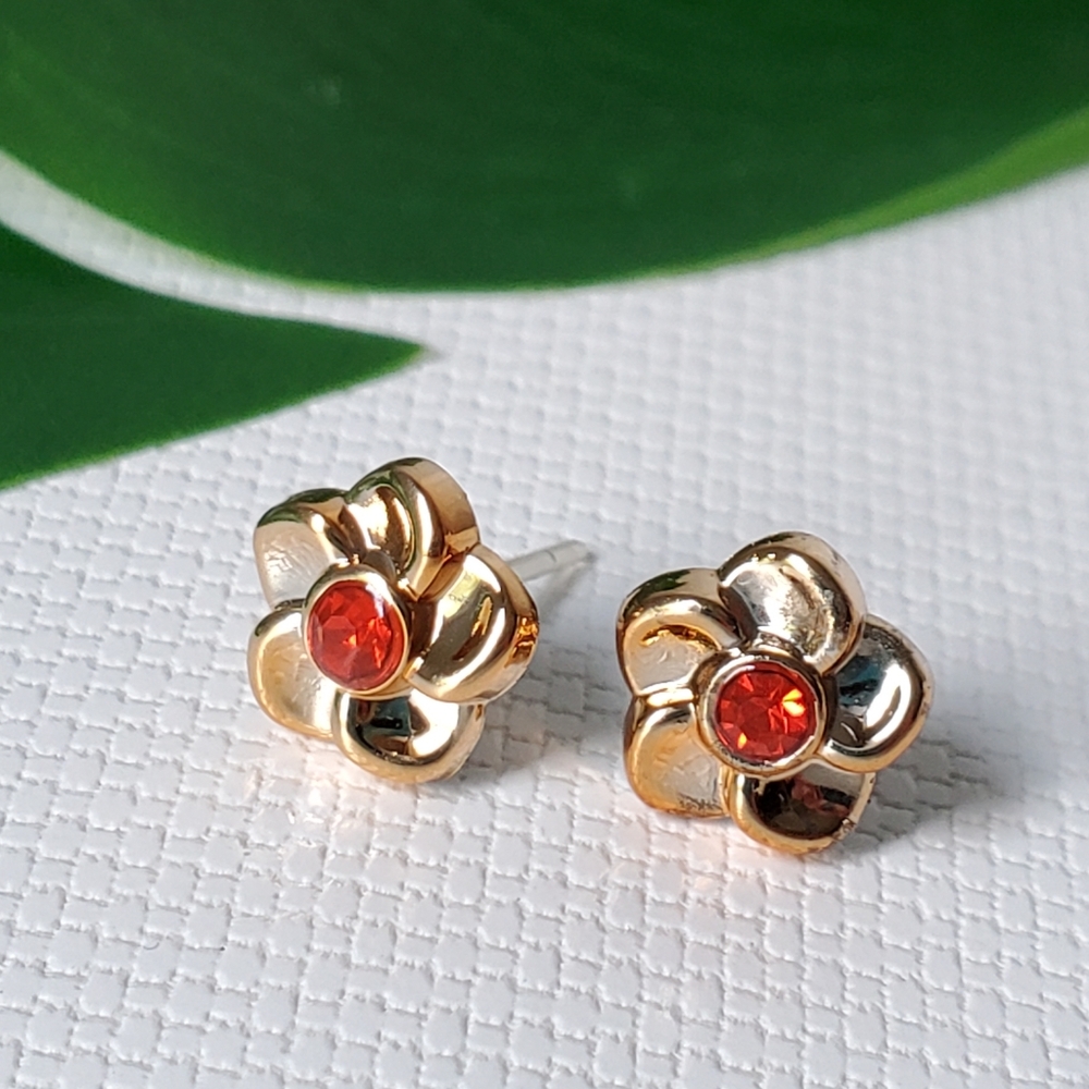 Hypoallergenic Plastic Studs Earrings Flower